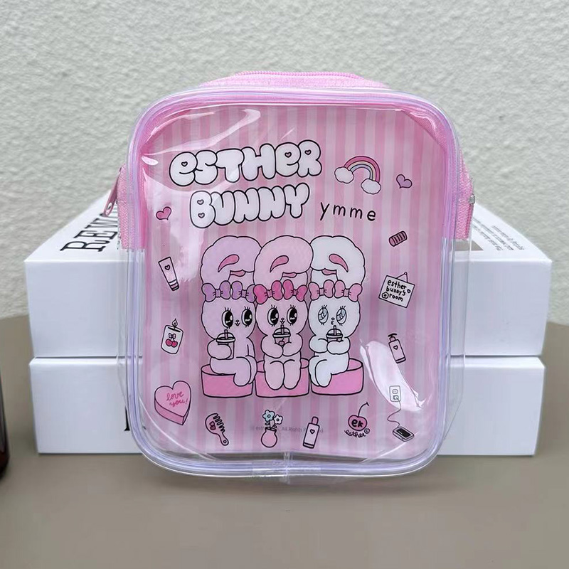 Women'S Vanity Accessories - Cute Esther Bunny Transparent Makeup Bag