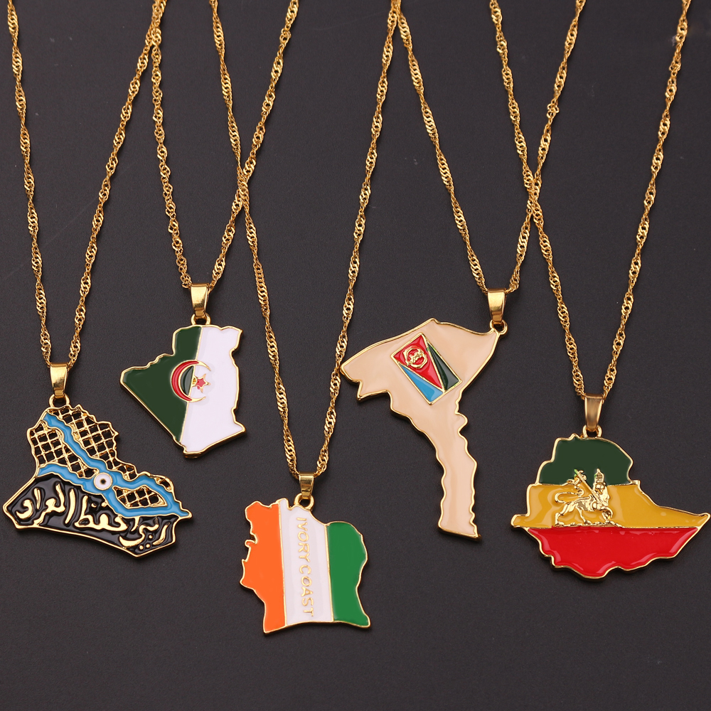 Women'S Accessories Jewelry - Fashion Trend World Map Necklace Creative