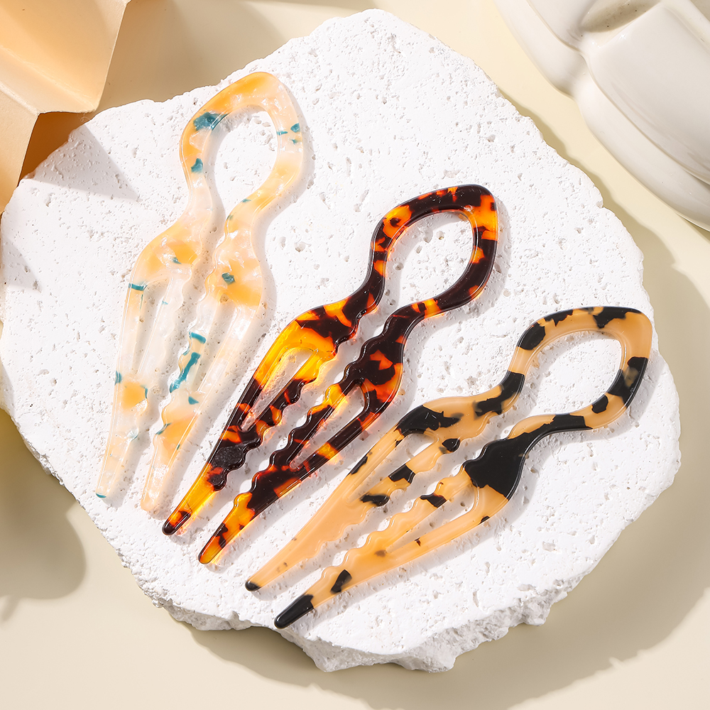 U-Shaped Hair Sticks Tortoises – Women'S Formal Accessories Bewertung und Preis