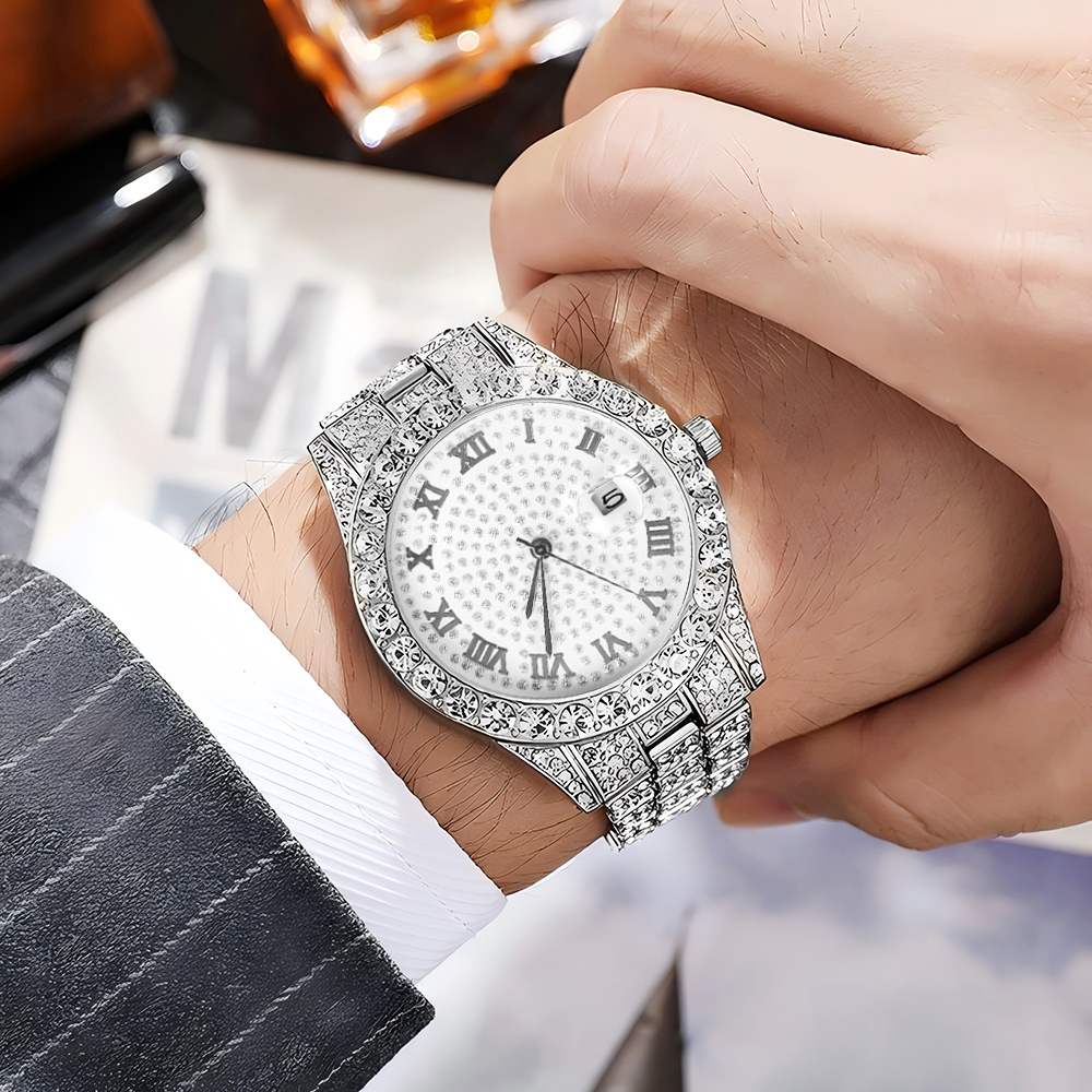 1 Hip-hop Full Diamond Silver  – Women'S Accessories To Wear With Watch Bewertung und Preis