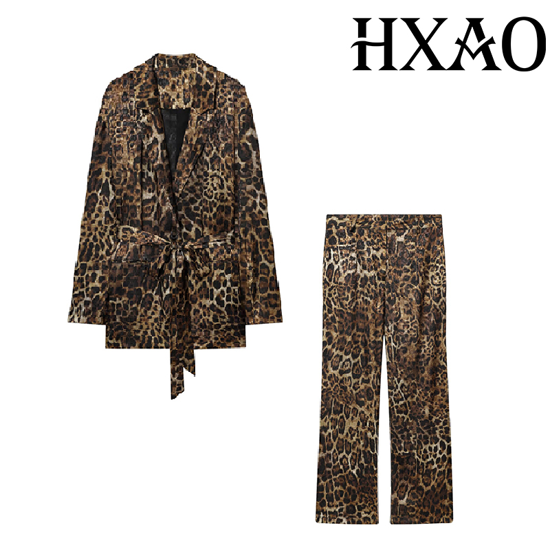 HXAO Leopard Pants Sets 2 Piec – Women Electronic Accessories Bewertung und Preis