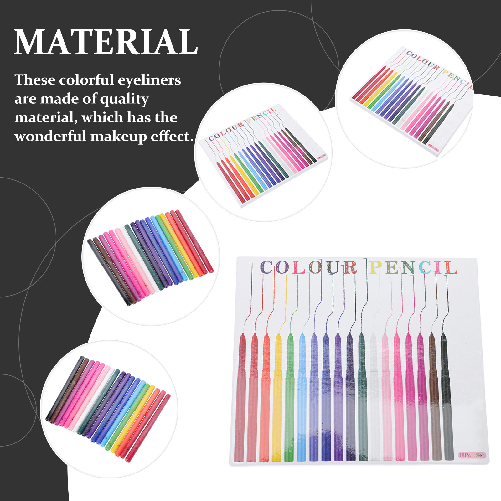 18Pcs Colorful Eyeliner Pencil – Women Accessories Drawing Bewertung und Preis