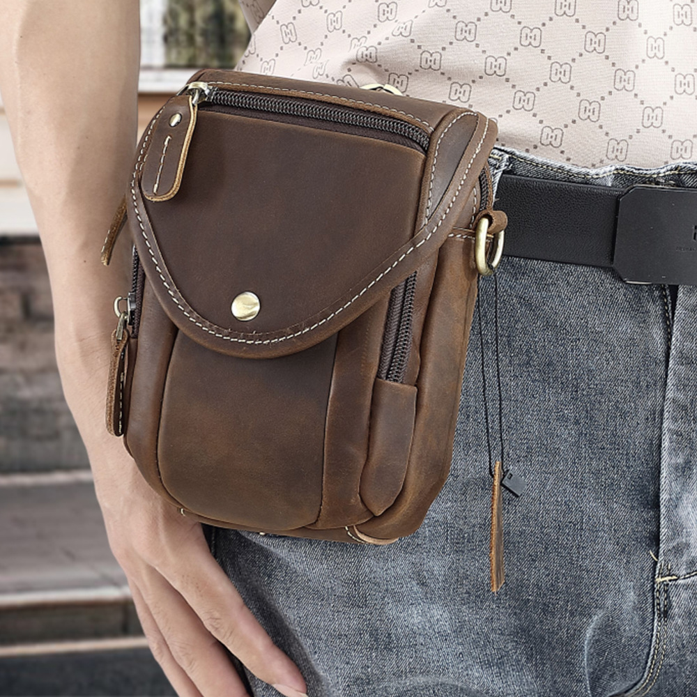 Men's Top-Grain Leather Crossb – Women Electronic Accessories Bewertung und Preis