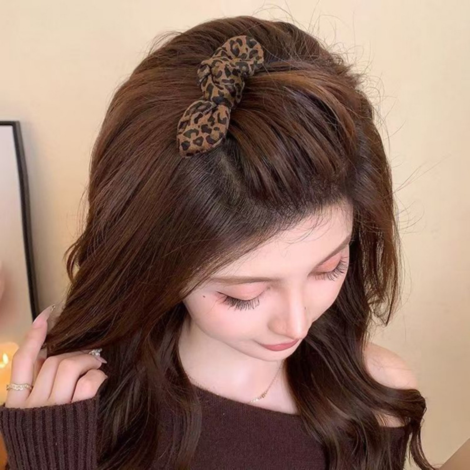 1PCLeopard Print Bow Hair Comb – Women'S Formal Accessories Bewertung und Preis