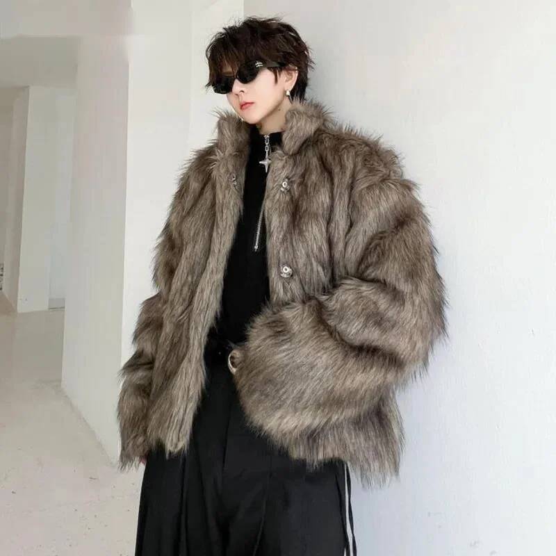 Korean Style Men's Faux Fur Ja – Women Electronic Accessories Bewertung und Preis