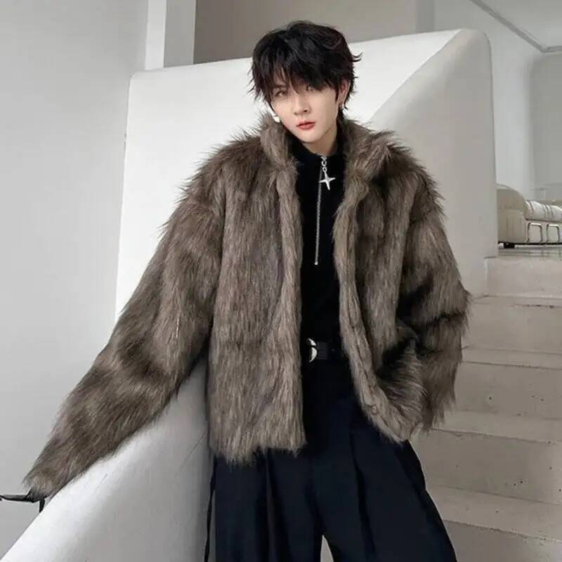 Korean Style Men's Faux Fur Ja – Women Electronic Accessories Bewertung und Preis