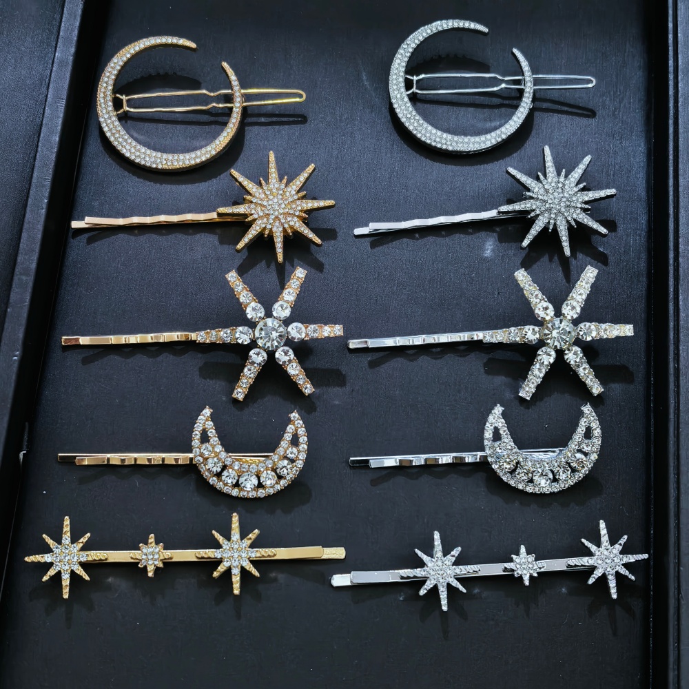 3/4 pcs set Crystal Star Hairp – Women'S Formal Accessories Bewertung und Preis