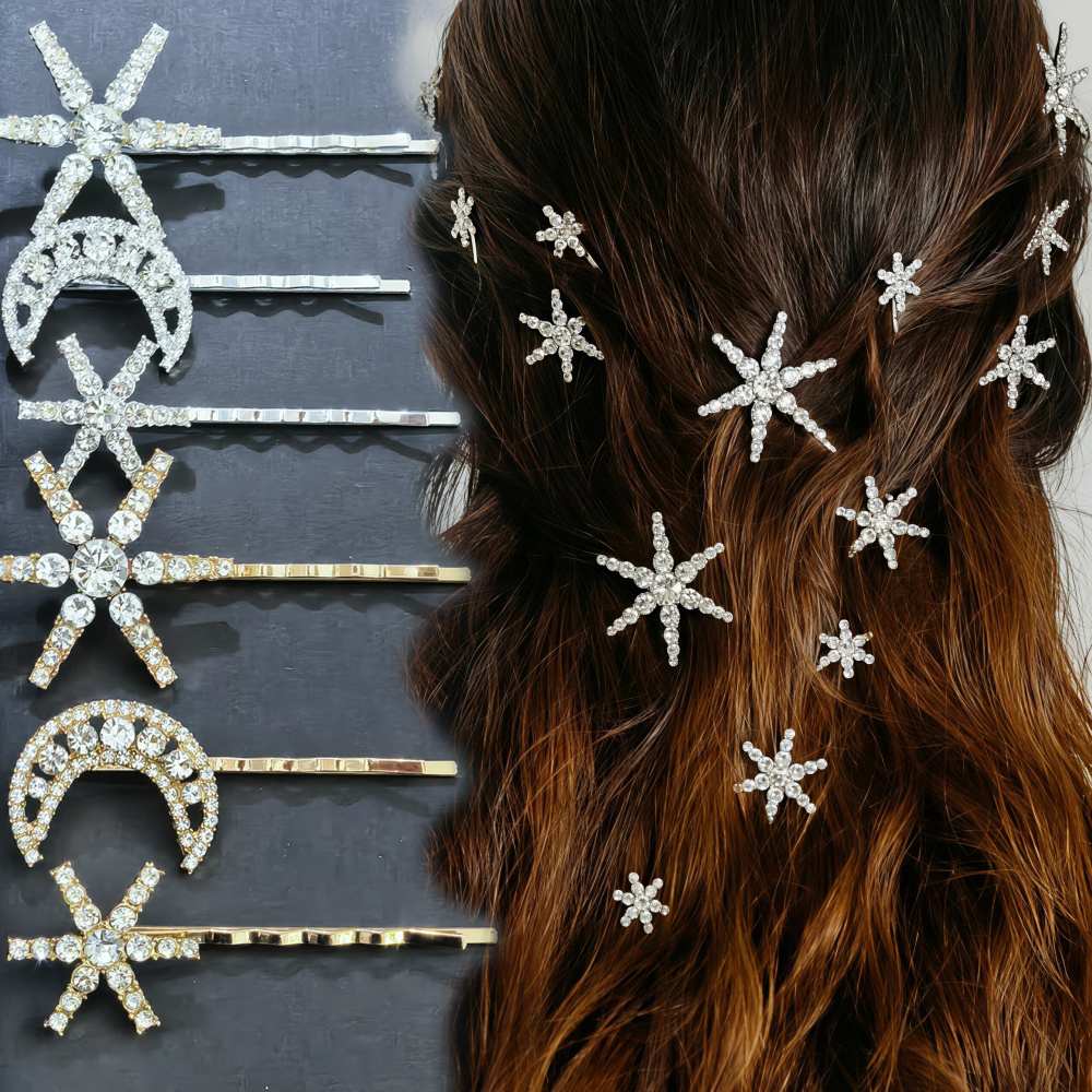 3/4 pcs set Crystal Star Hairp – Women'S Formal Accessories Bewertung und Preis