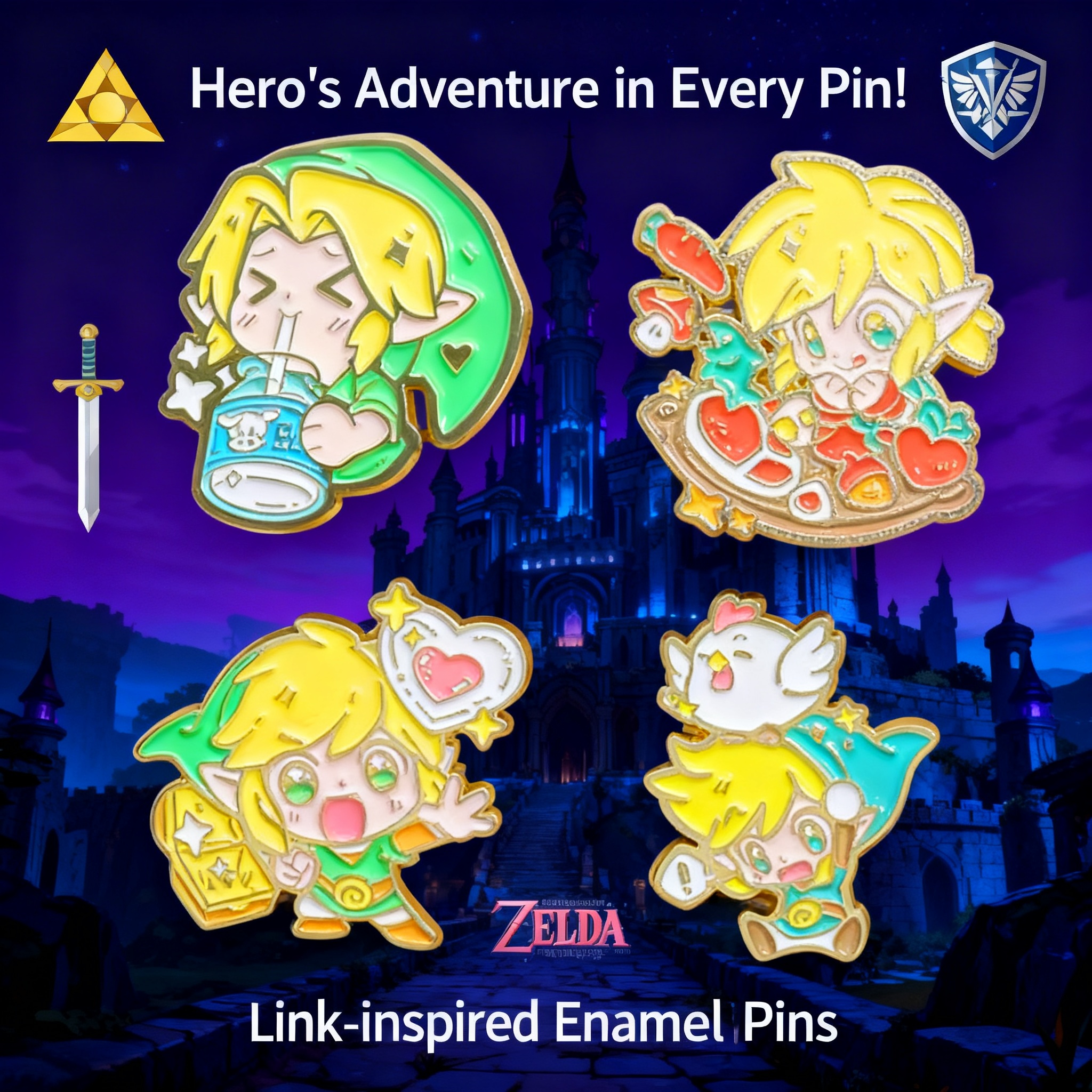 Adventure Game Badges Enamel P – Women'S Accessories Jewelry Bewertung und Preis