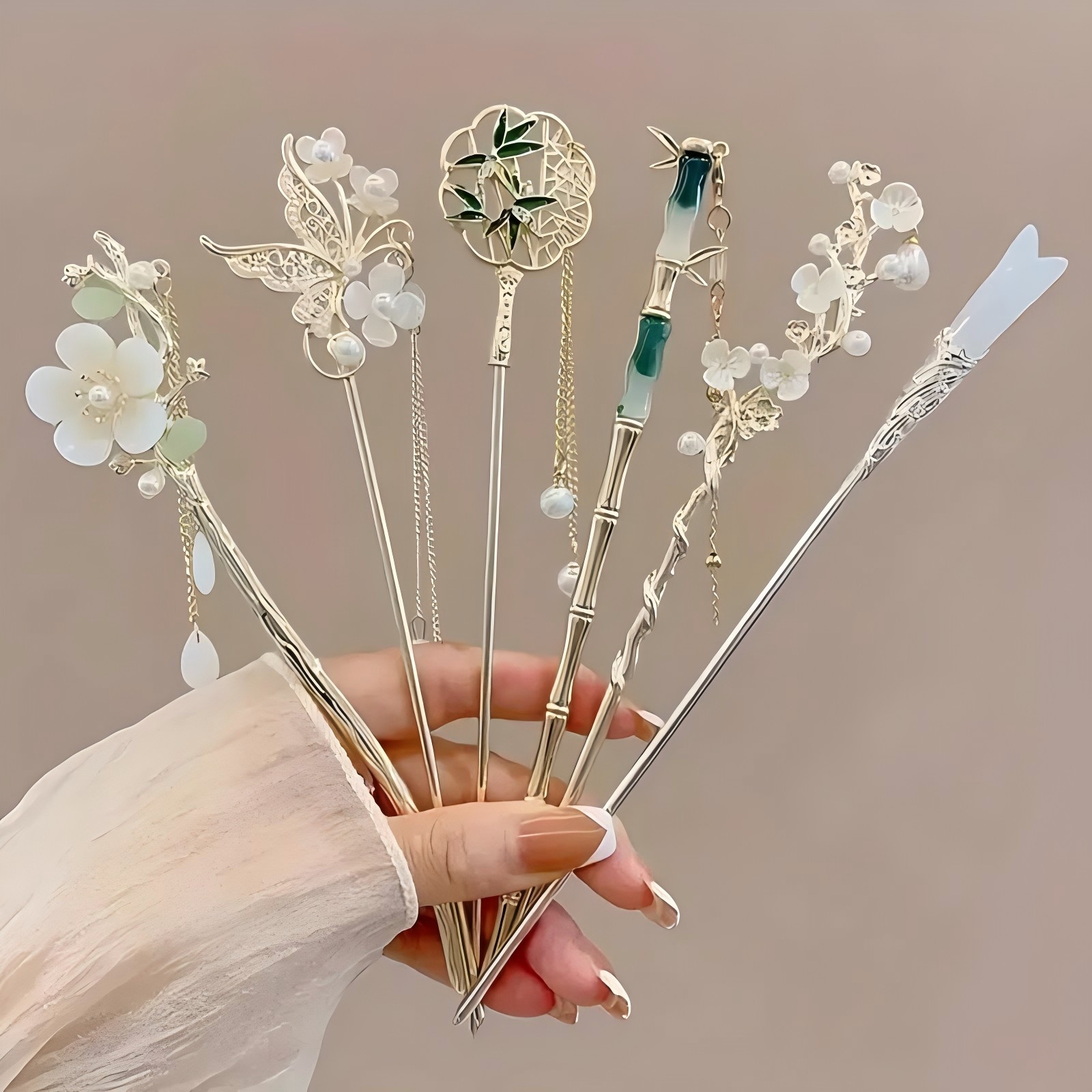 1/6pcs Elegant Chinese Style T – Women'S Formal Accessories Bewertung und Preis