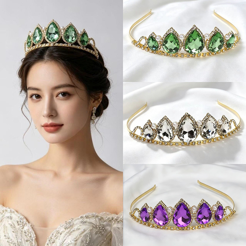 Green Water Drop Rhinestone Cr – Women'S Vintage Accessories Bewertung und Preis